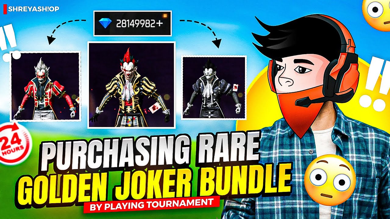 Purchasing Rare Golden Joker Bundle ☠️| By Playing 24 Hours Tournament 🔥| Shreyash!op