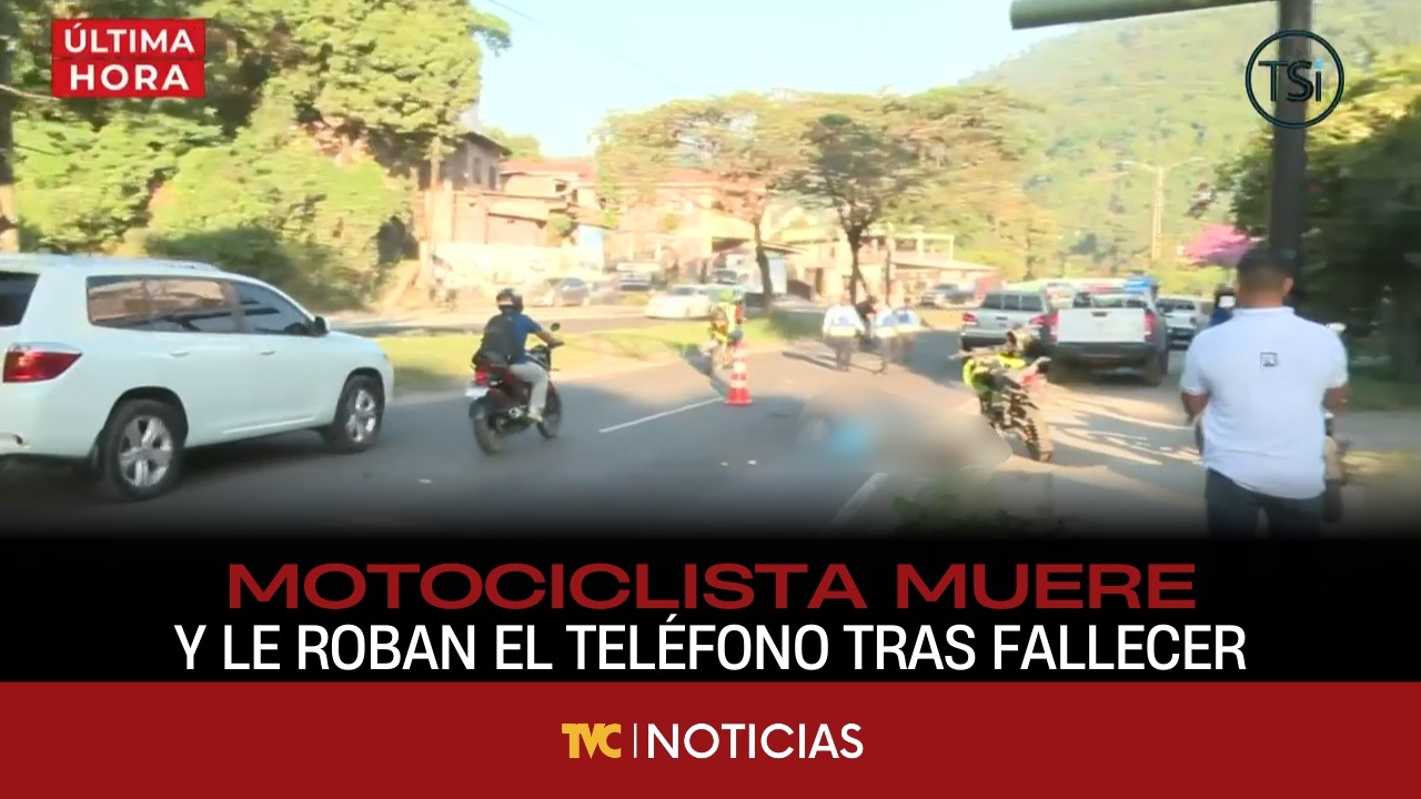 Motociclista muere en la entrada a San pedro sula y le Roban el teléfono tras fallecer