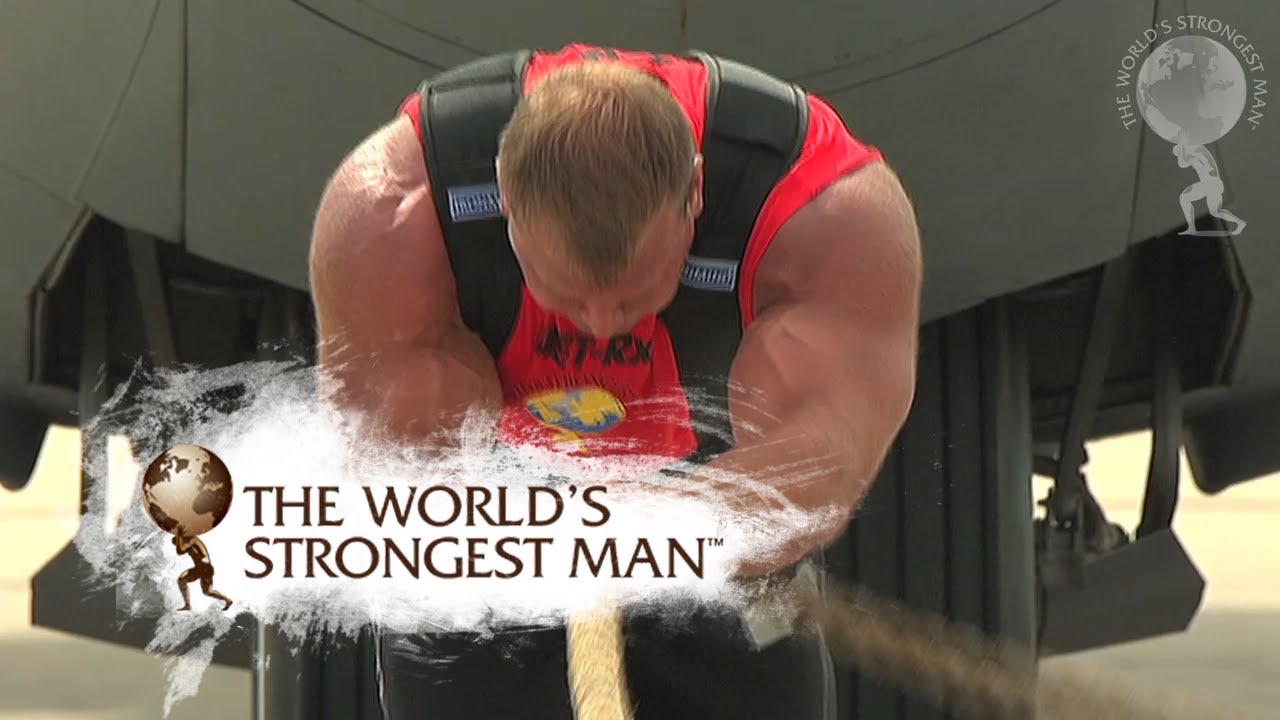 2008 Plane Pull: Derek Poundstone | World's Strongest Man