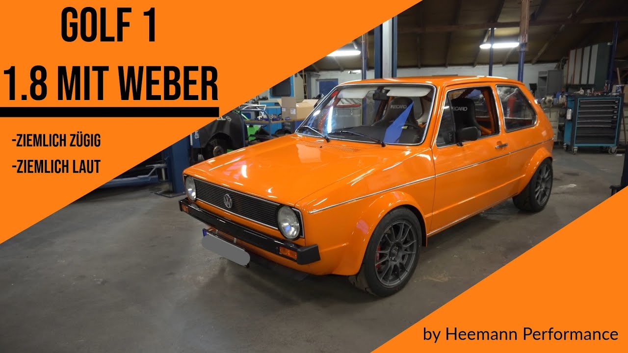Golf 1 I 1.8 KR-Motor mit Weber Vergaser I Clubsportumbau I CAE-Shifter I  Sound und Power
