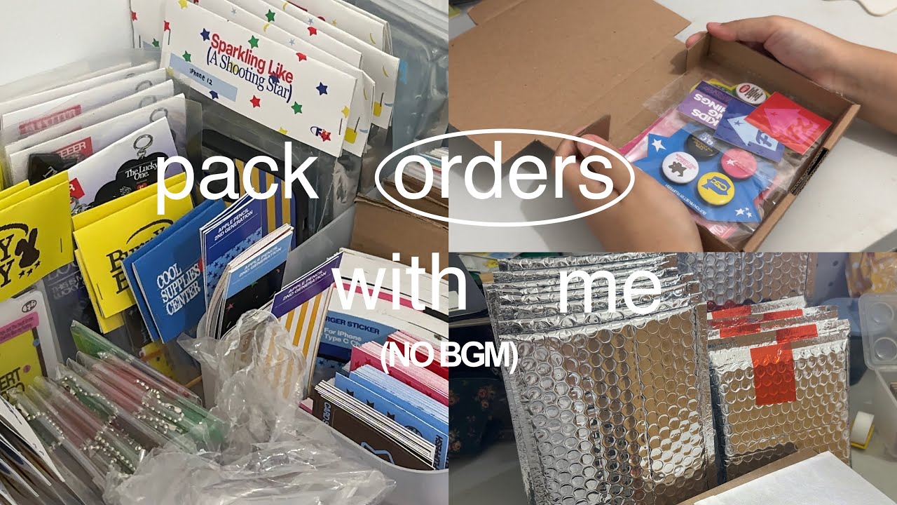 pack orders with me! (No bgm, 35+ minutes)