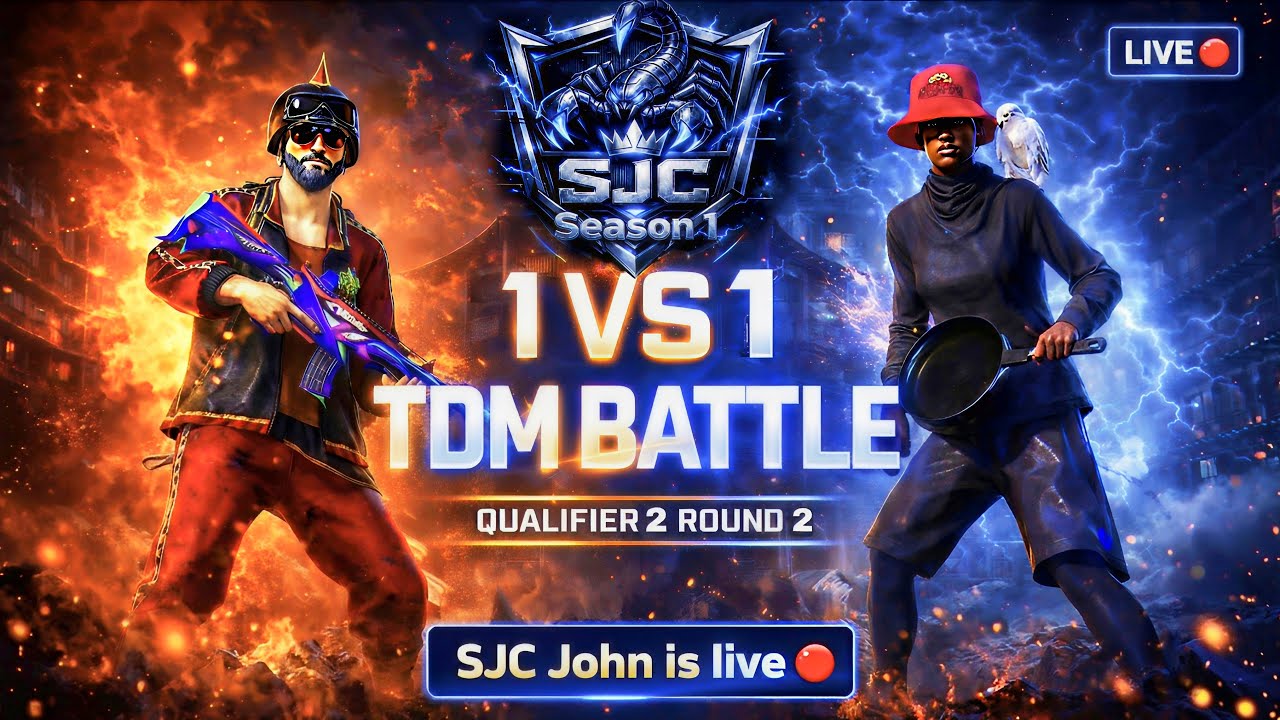 🔥 SJC 1v1 TDM Tournament | Qualifier 2 Round 2 | Who Will Win? 🔴 BGMI LIVE