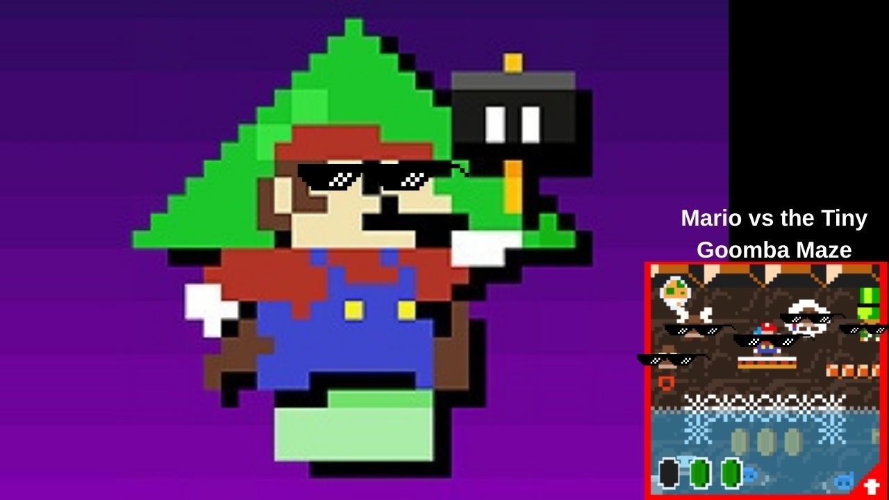 level up minigames Mario vs the Tiny Goomba Maze