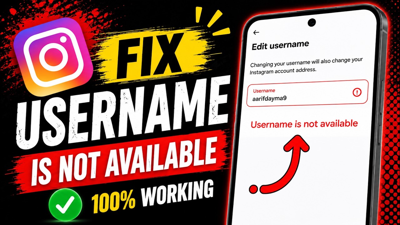 Instagram Username Not Available Fix Problem 2k26 | Username Not Available Problem solution