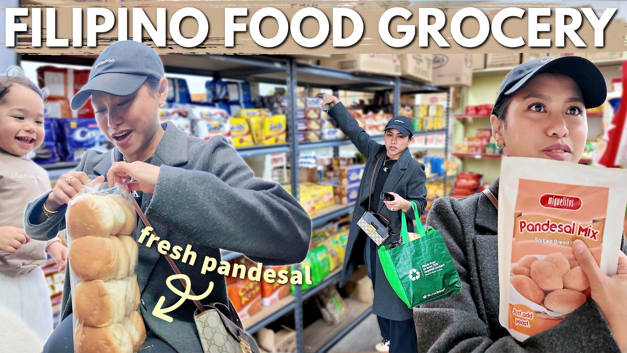 FRESH PANDESAL! MASAYA SI BUNSO! FILIPINO FOOD GROCERY SHOPPING! ❤️ | rhazevlogs