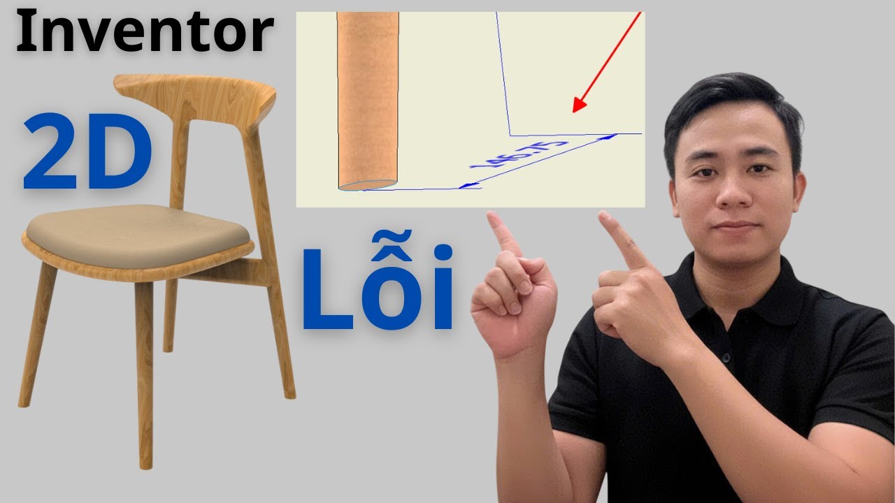 Xuất 2D Inventor chi tiết cong Revolve