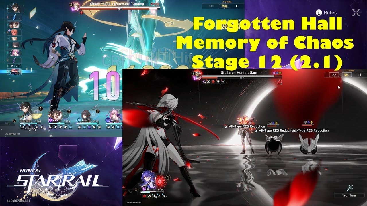 Danheng Team & Acheron Team (Auto) | MoC Stage 12 3 Stars | Honkai Star Rail 2.1
