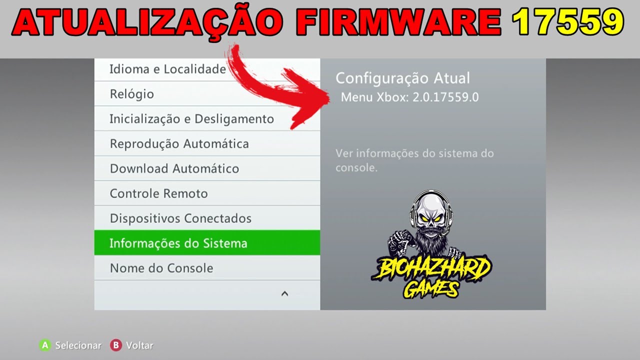 TUTORIAL Atualização Xbox 360 Firmware 17559