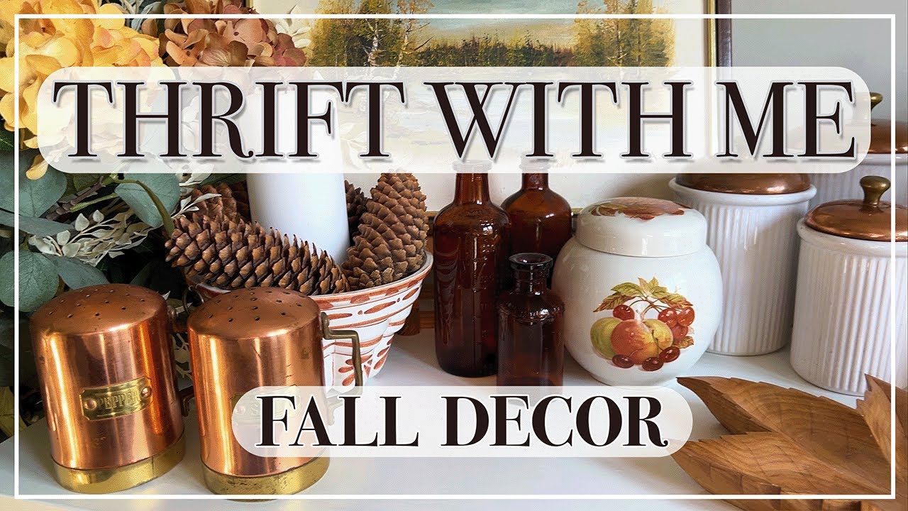 🍁NEW🍁 FALL THRIFT WITH ME | HOME DECOR HAUL & KITCHEN STYLING