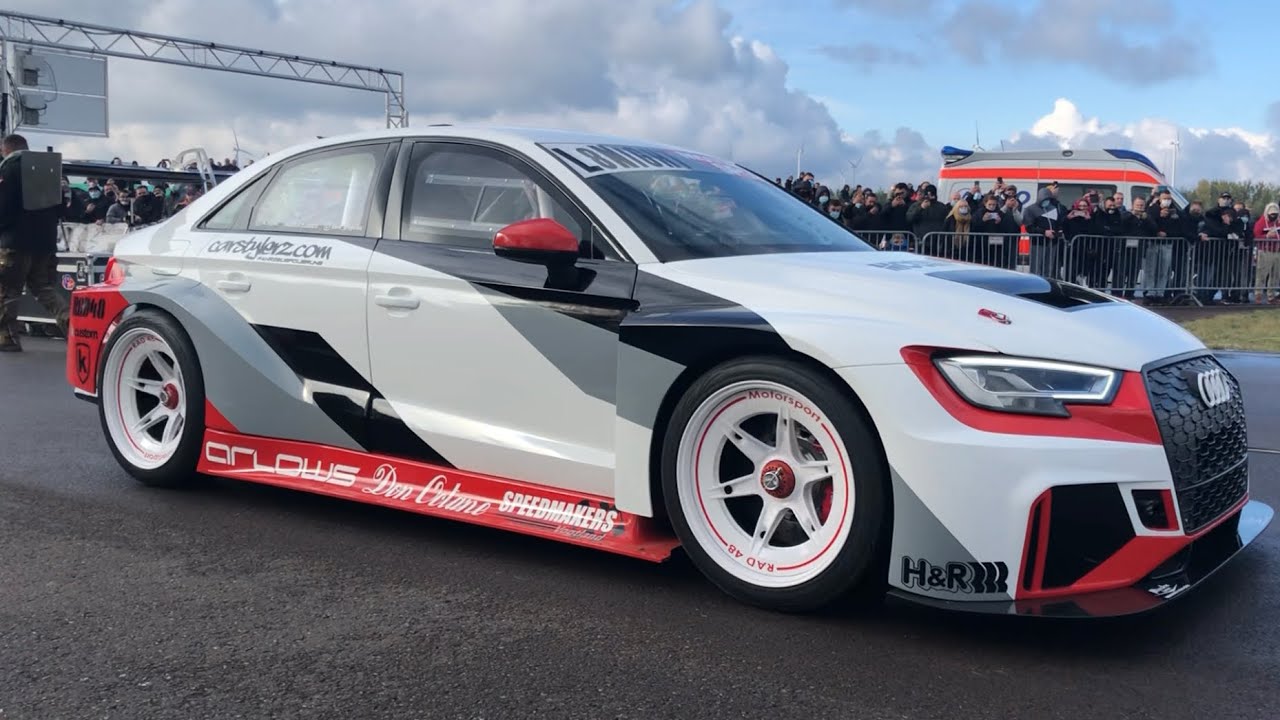 1300hp Audi A3 LMS R30 Turbo DSG 296,80km/h @ halfmile!!! L8 Night TTT Final Race Day!!!
