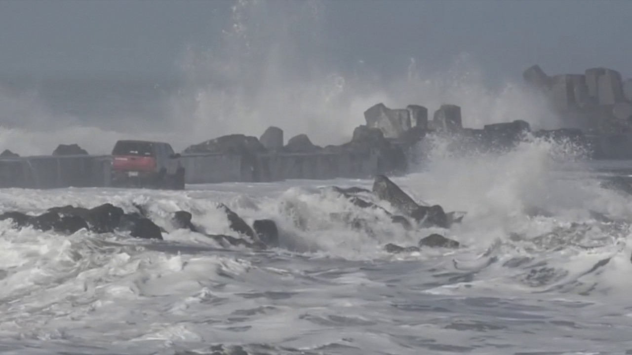 Driving Out on Humboldt Bay's North Jetty is Not Advised