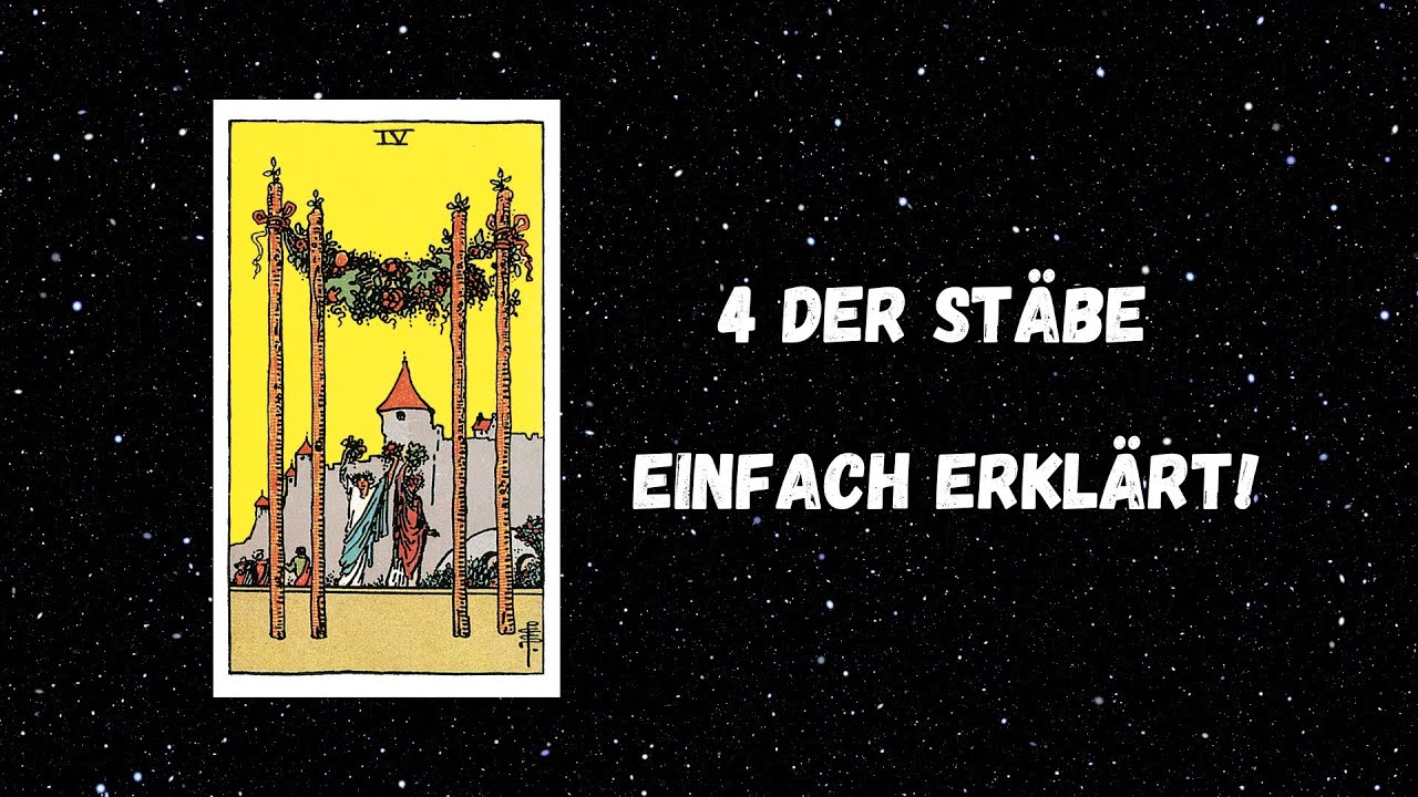 4 der Stäbe - Einfach erklärt | Symbolik und Bedeutung | #tarotberlin #tarot #tarotkarten