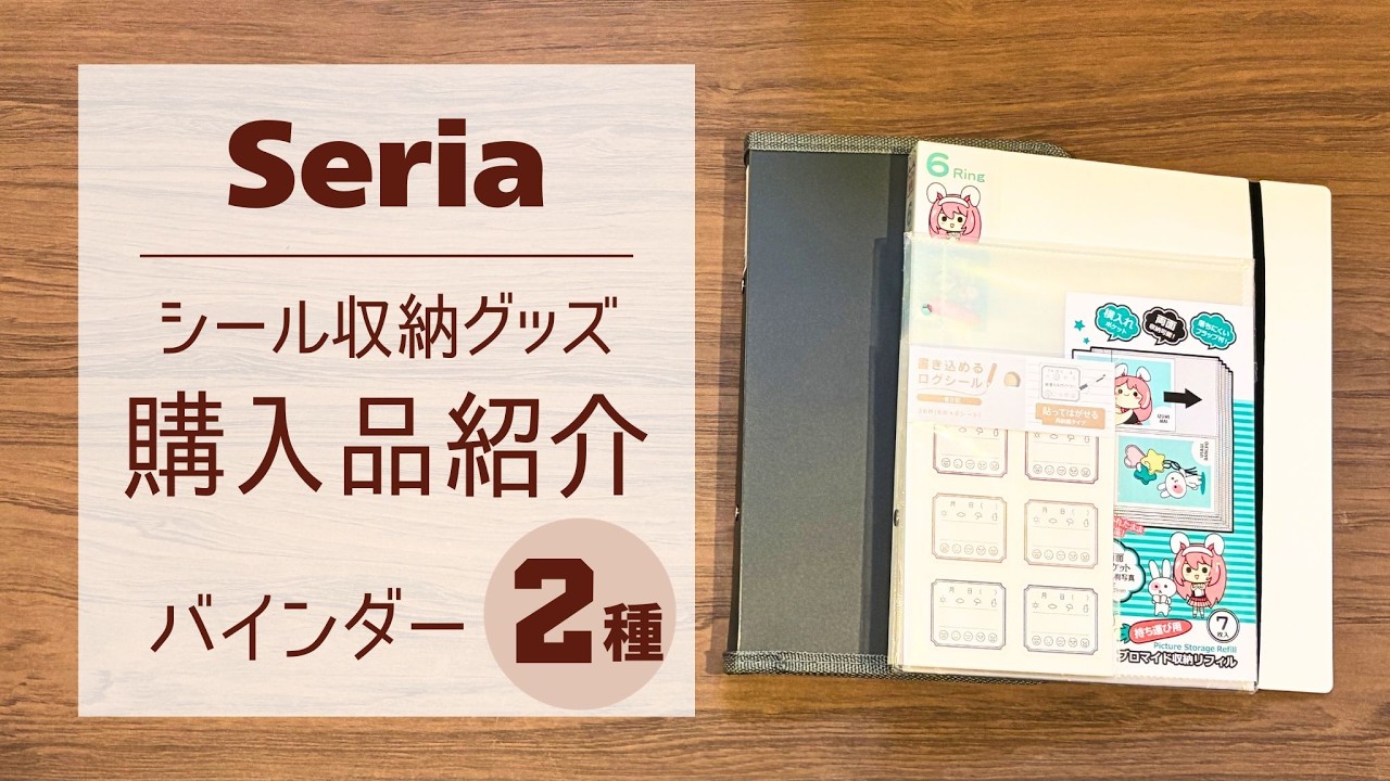 【Seria】シール収納リフィルのサイズ感｜マイコレ6リング