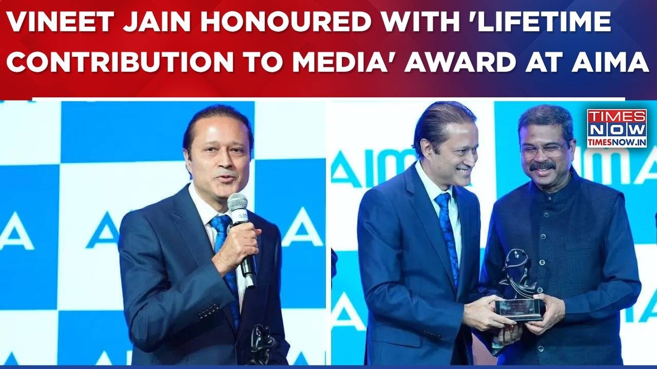 Times Group MD Vineet Jain Honoured With 'Lifetime Contribution To Media' Award At AIMA | WATCH