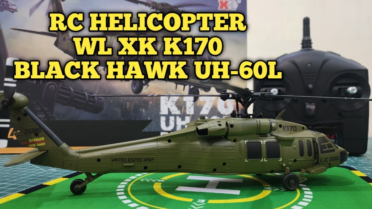 unboxing RC Heli Black Hawk WL Toys XK 170