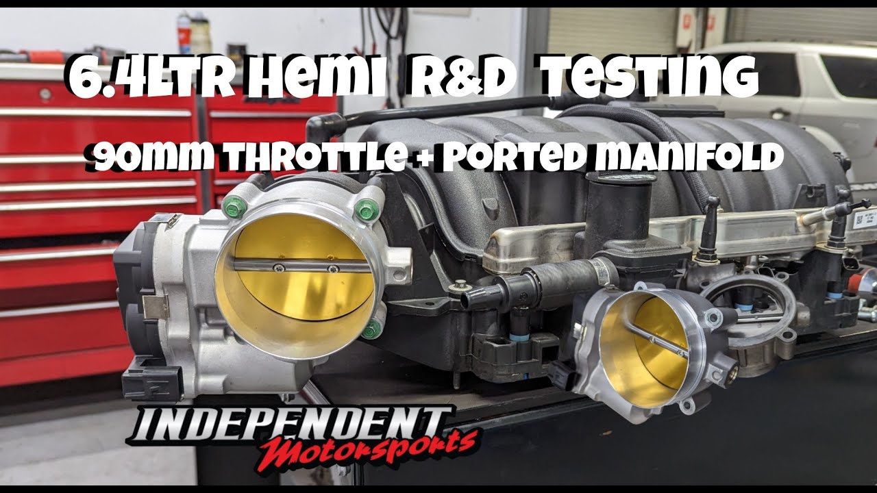 Hemi 6.4Ltr 90mm throttle body & Ported Inlet Manifold Test with the Cammotion Titan 2 Camshaft.