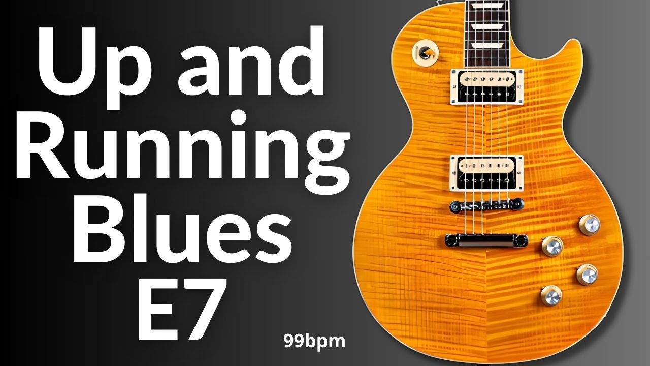 Up and Running Blues Guitar Backing Track in E Major l BT 614