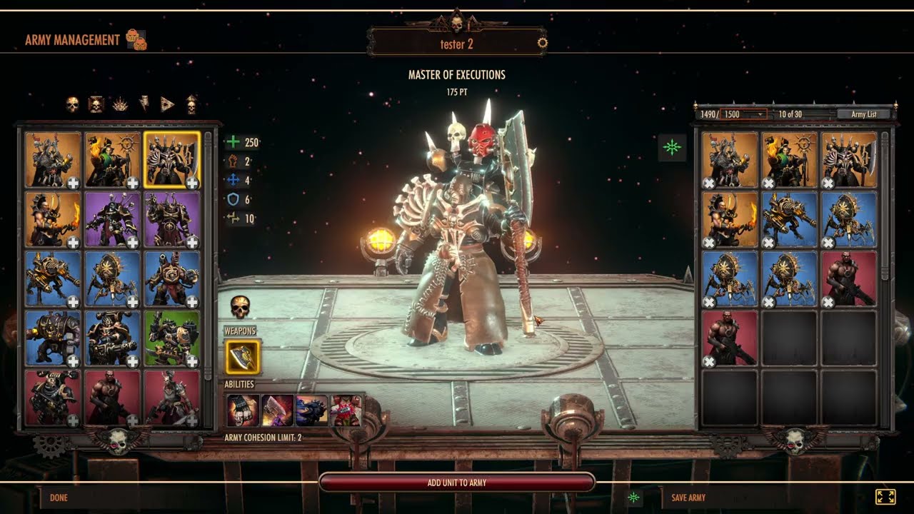 Советы по юнитам для многопользовательской игры Warhammer Battlesector: Мастер казней Чёрного Лег...