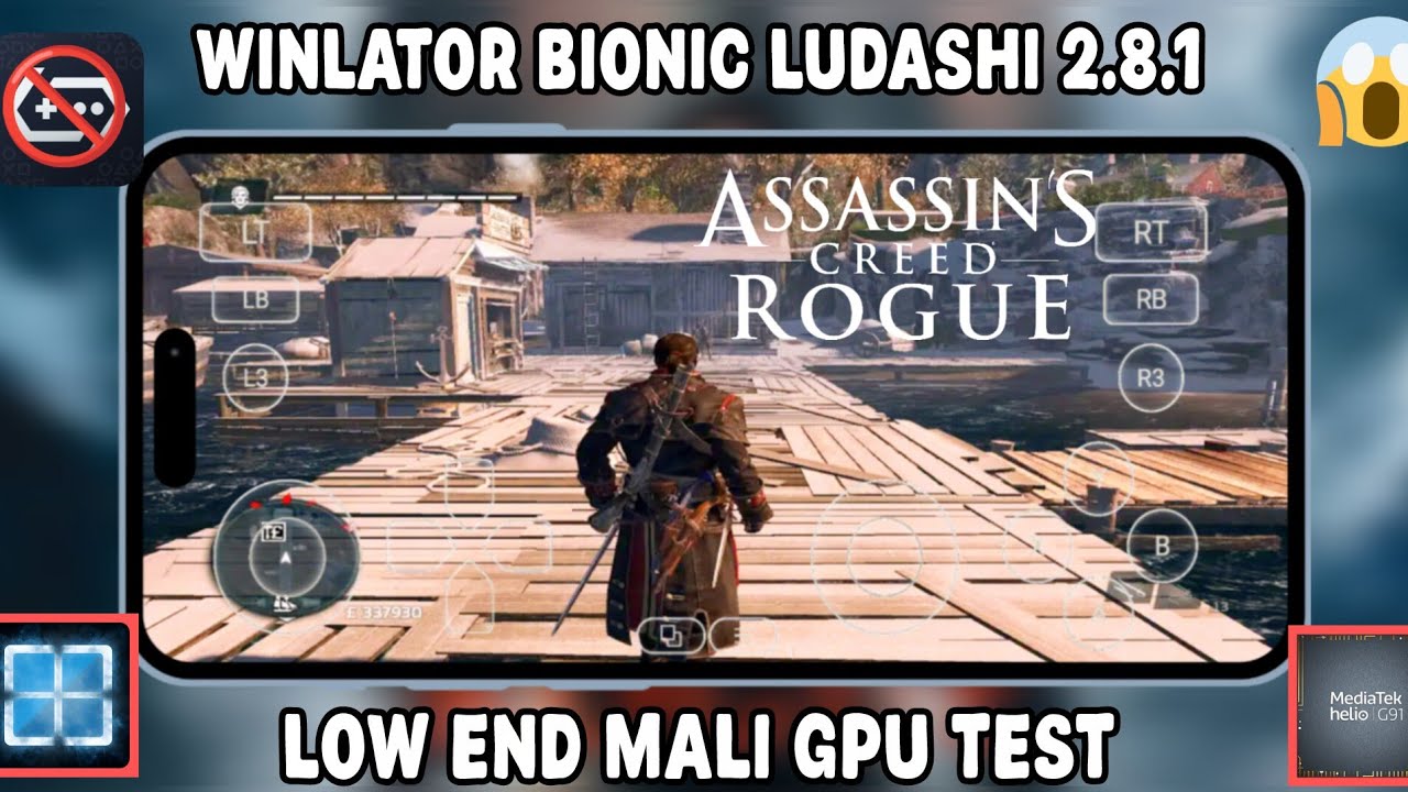 winlator bionic ludashi Assassins Creed Rogue  test on Mali GPU devices