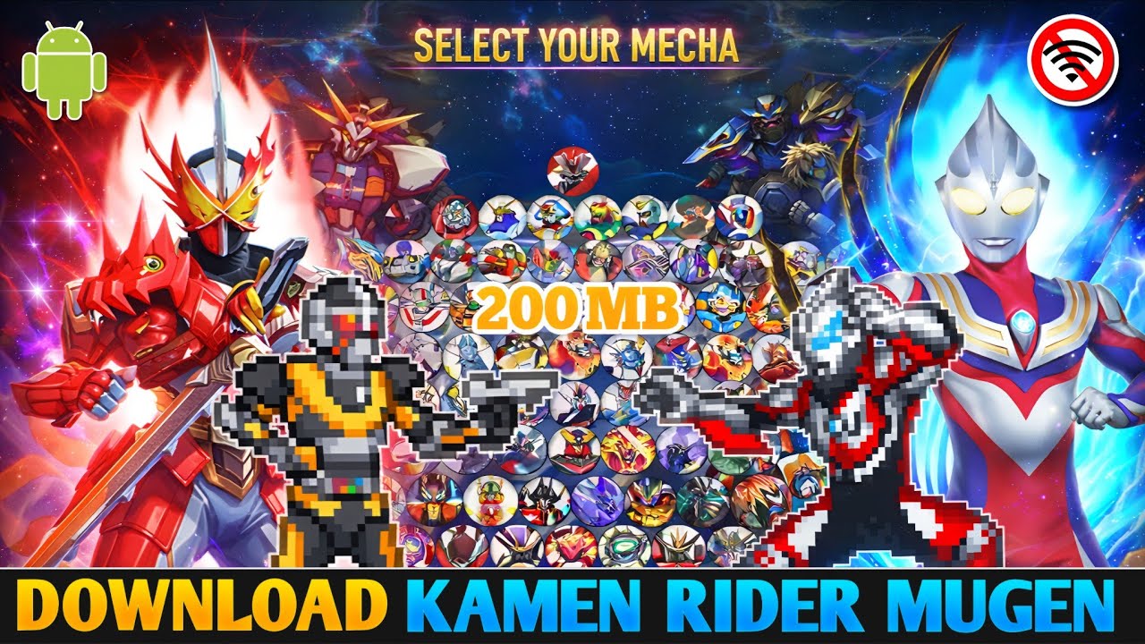 DOWNLOAD‼️ Kamen Rider vs Ultraman MUGEN Android Offline Game 2026 🔥⚔️  Best Kamen Rider MUGEN APK