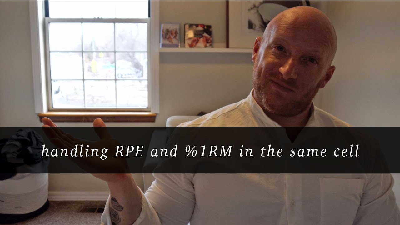 Google Sheets for Trainers: custom formatting for RPE and %1RM