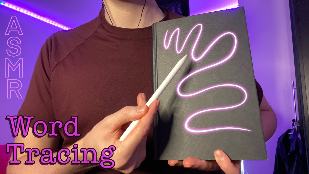 ASMR Textured Word Tracing✏️ Guess the Word, Relaxing Whispers & Tongue Clicking😴💤