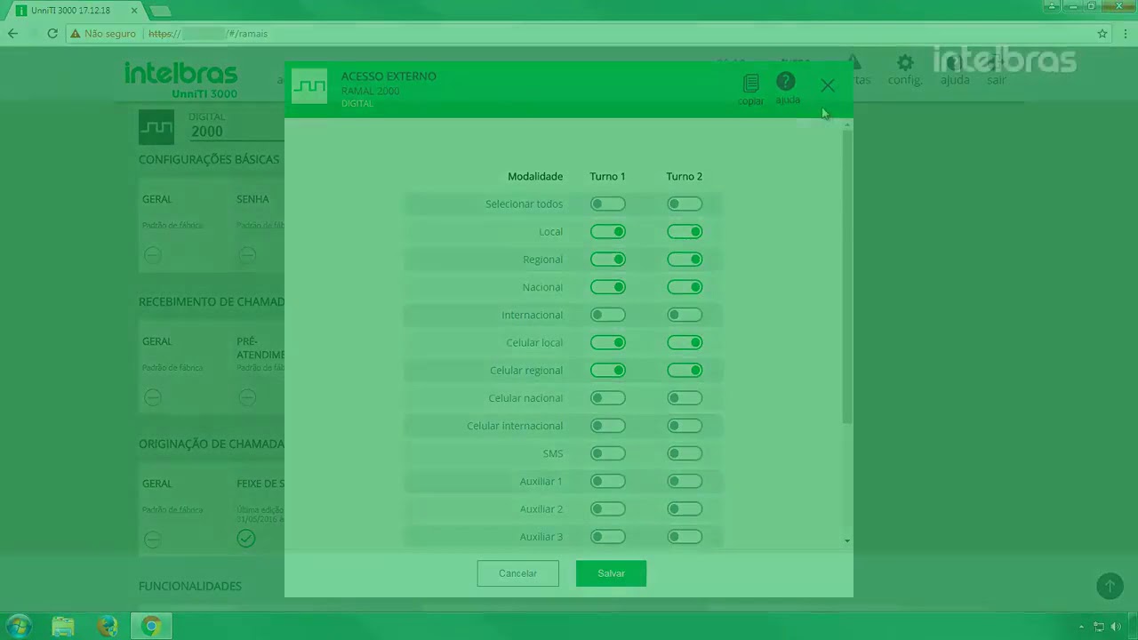 Como configurar o siga me externo nas centrais UnniTI