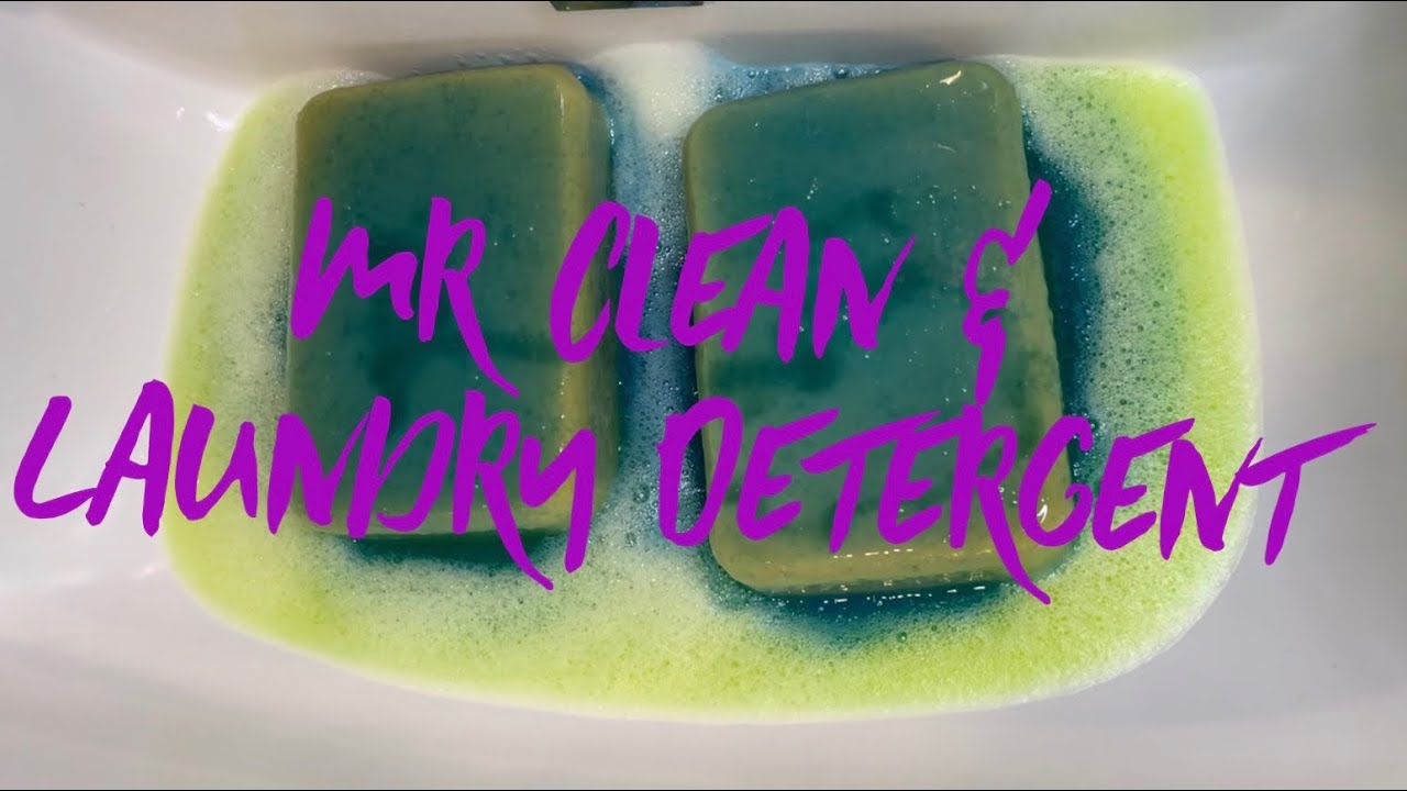 ASMR Soapy Sponge Squeezing: Mr Clean & Laundry Detergent
