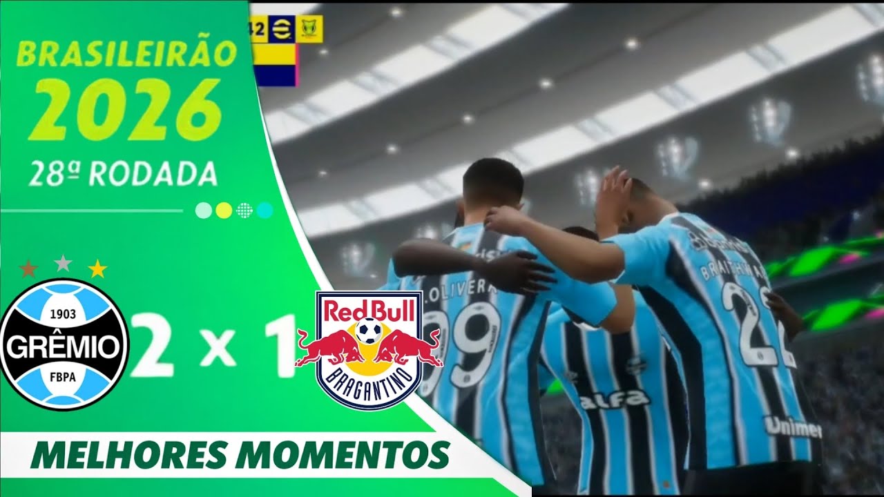 GRÊMIO 2 X 1 BRAGANTINO [MELHORES MOMENTOS] BRASILEIRÃO 2026