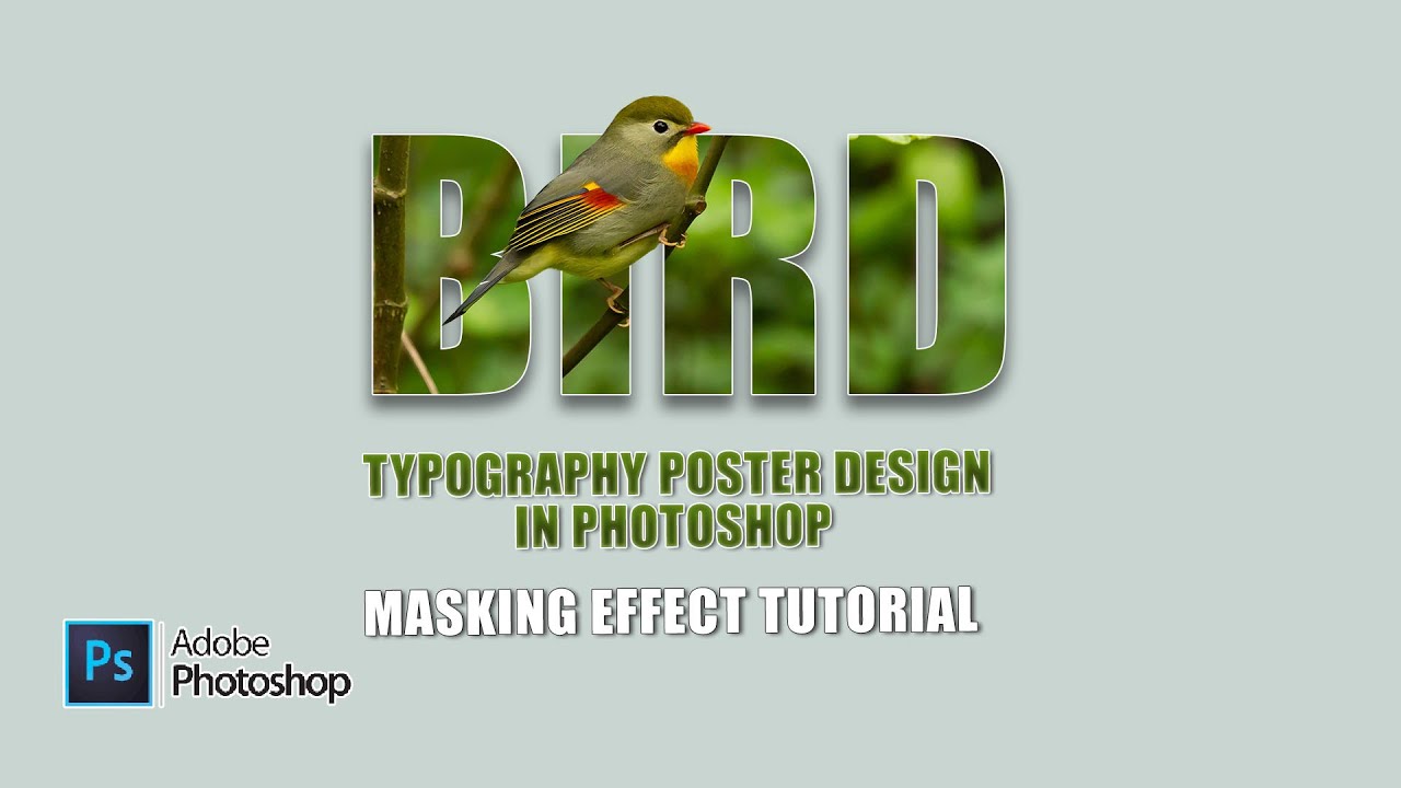 Typography Poster Design in Photoshop2026 Masking Effect Tutorial