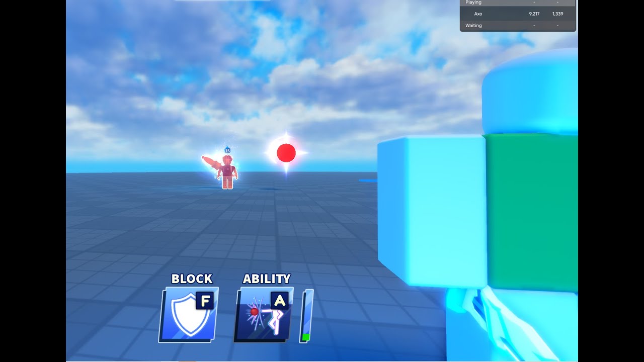 playing blade ball!!
