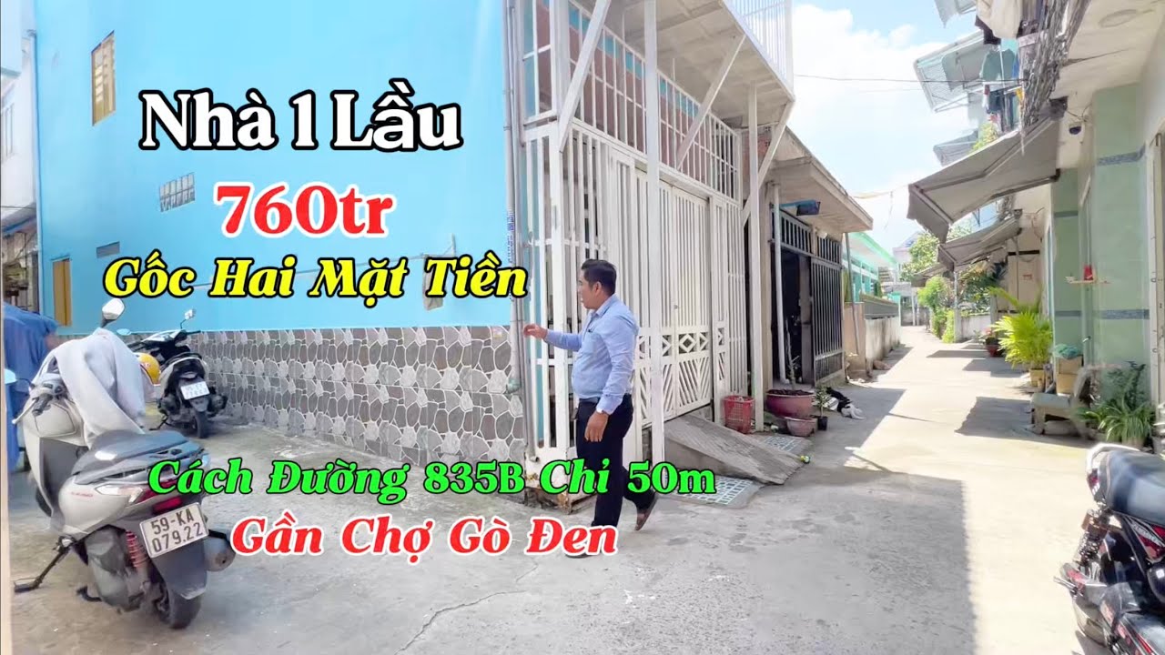 Nhà Chính Chủ 👉 Cần Bán Gấp Gấp Nhà 1 Lầu Có Sổ Hồng Riêng . Cách Đường 835B Vào Chỉ 50m Gần Chợ 