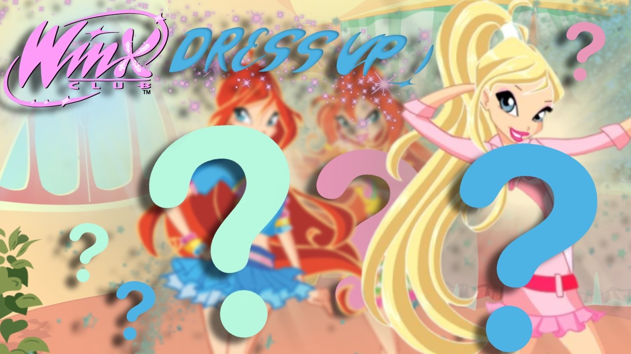 Playing a Winx Club dress up game!