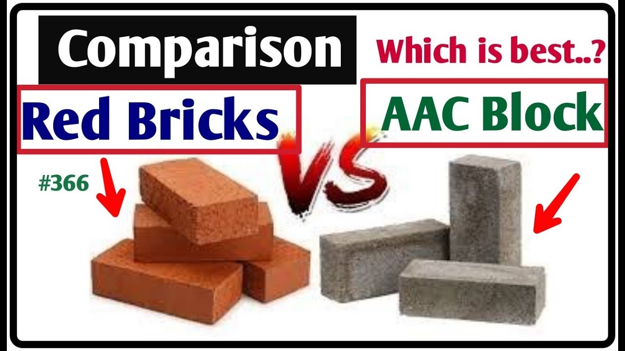 AAC Block vs Red Bricks | Benefits of AAC Block | Different between AAC Block and Red Brick (Hindi)