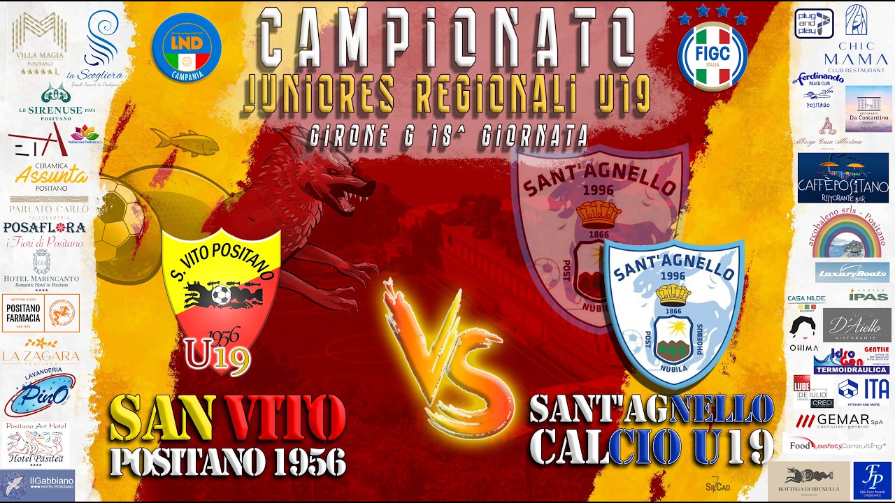 18' Juniores Reg. U19 - San Vito Positano 1956 vs Sant'Agnello 02-03-2026 ore 15.30