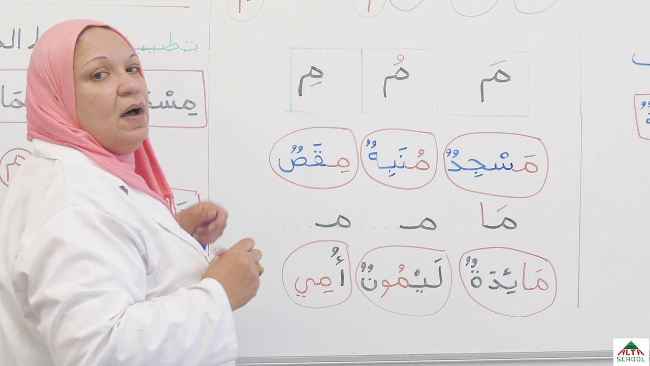 اقسام التحضيري تعلم الحروف حرف الميم
