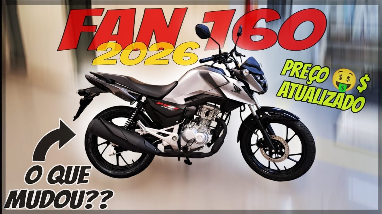 FAN 160 PRATA MET. 2026 O QUE MUDOU???