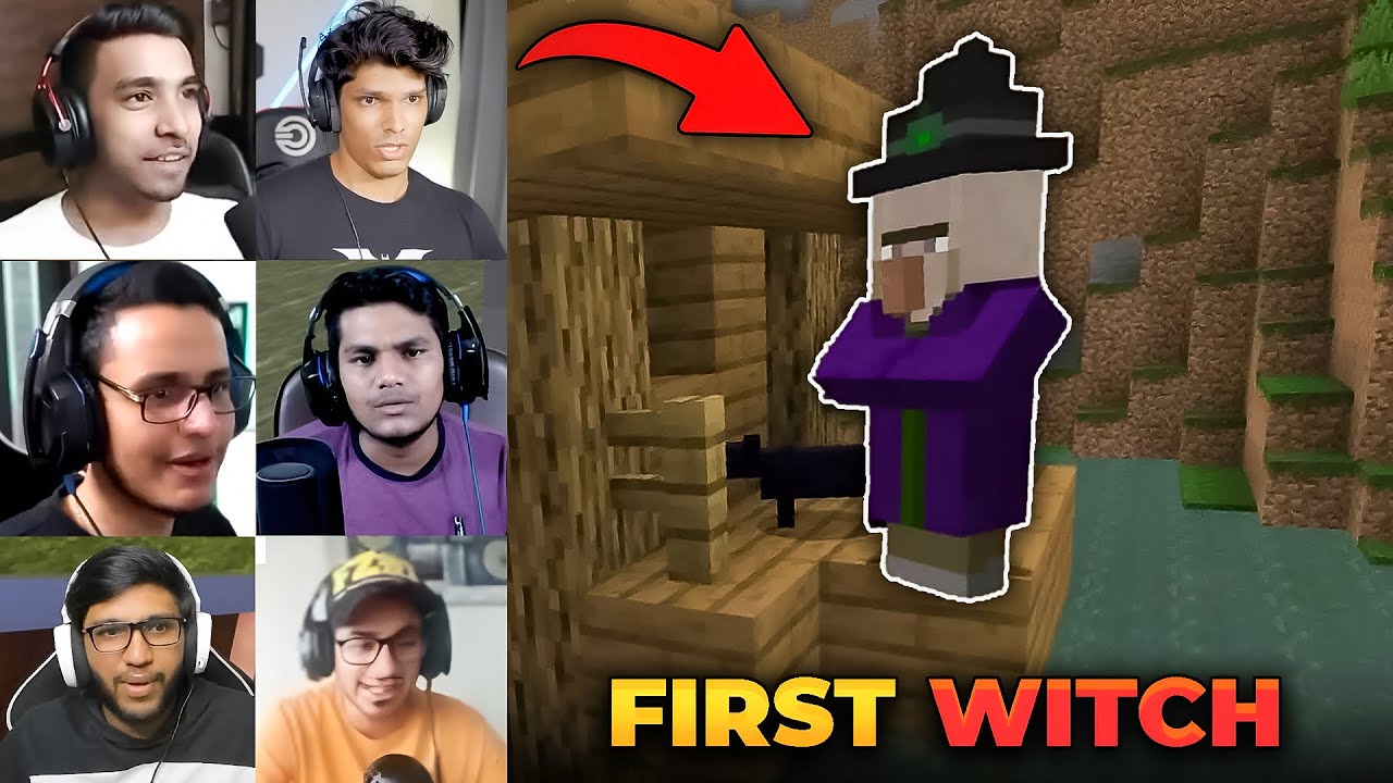 Indian Gamers React to Meeting Witch for the First Time in MINECRAFT