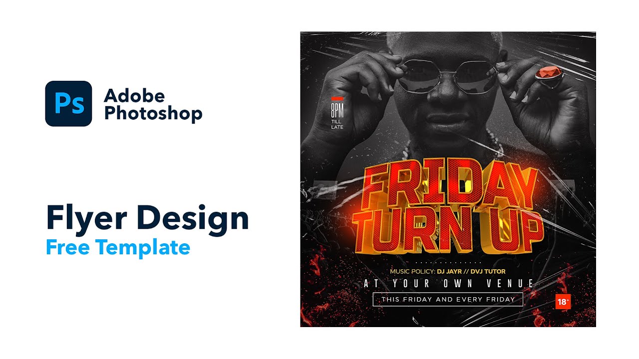 Photoshop Tutorial - Flyer Design (Free Template)