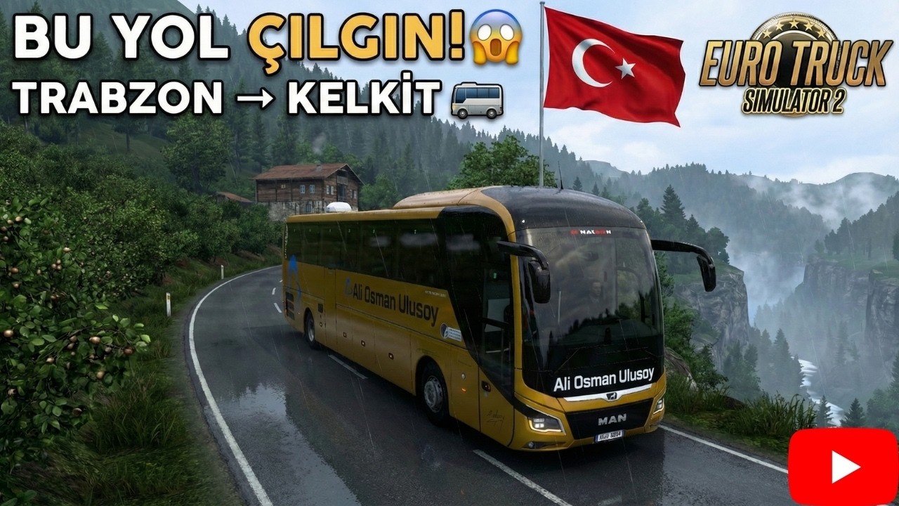 👉 Karadeniz Yollarında Otobüs Sürüşü! 😱 Trabzon → Kelkit | ETS2