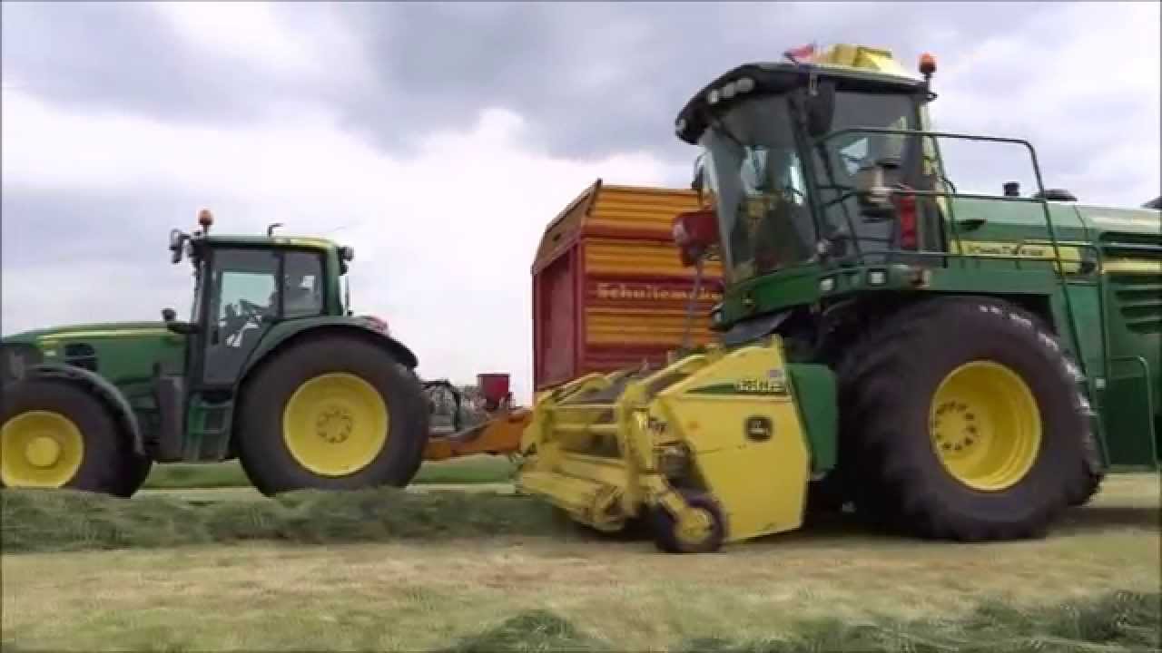 John Deere 7350 gras hakselen Loonbedrijf G.Bunnik