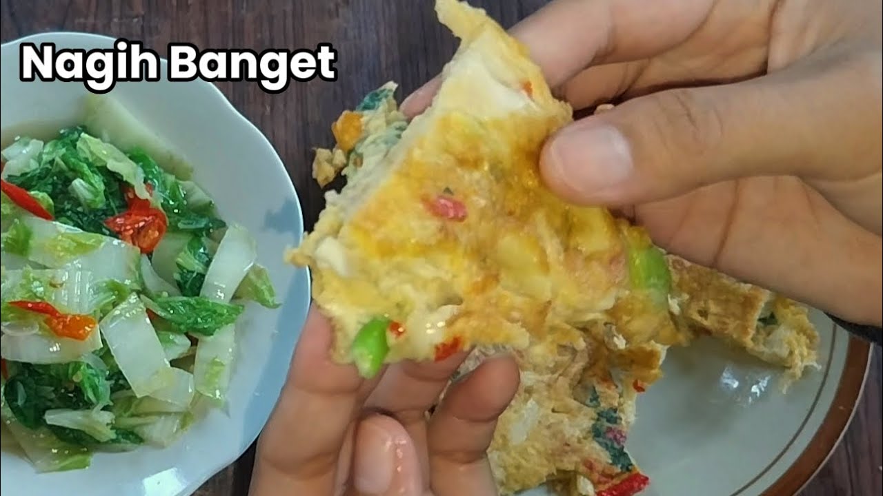 Menu Sederhana Tapi Selalu Habis di Rumah | Telur Dadar Jamur & Tumis Sawi Putih #menuharian #telur 