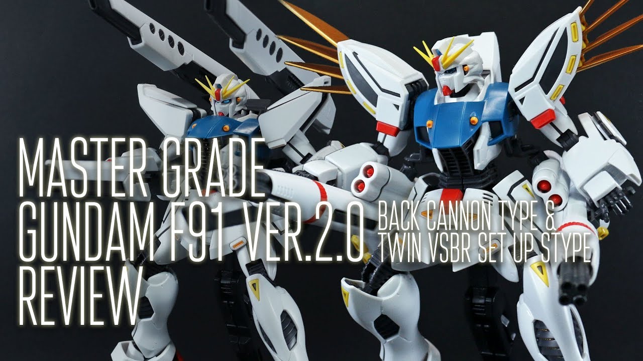 1891 - MG Gundam F91 Ver.2.0 Back Cannon Type & Twin VSBR Set Up Type (OOB Review)