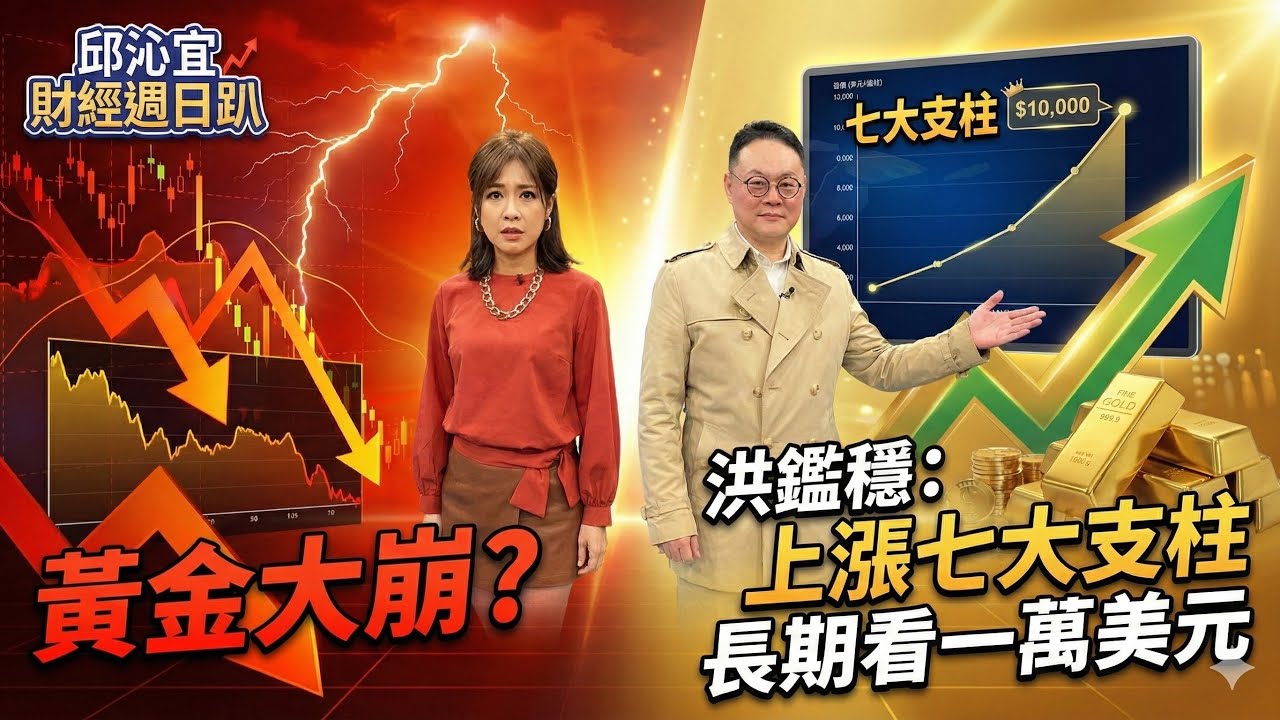 【財經宜&民視財經週日趴】金價大跌免驚啦！洪鑑穩:黃金上漲七大支柱，長期目標價看一萬美元Ft.洪鑑穩