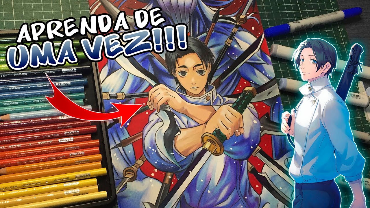 APRENDA DE UMA VEZ A COLORIR !! Drawing Yuta [Jujutsu Kaisen]