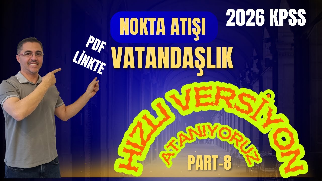 2026 Kpss Nokta Atışı Hızlı Versiyon (Part8)