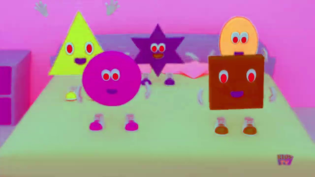 Five Little Shapes | Square Jumping on the Bed/ClipsEffects//Sponsored by Gammavision csupo effects 