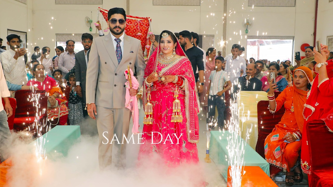 SAME DAY | SANJAM & KOMAL WEDDING | SONG TOGETHER NIRVAIR PANNU | DHARU THIND PHOTOGRAPHY 9813246228