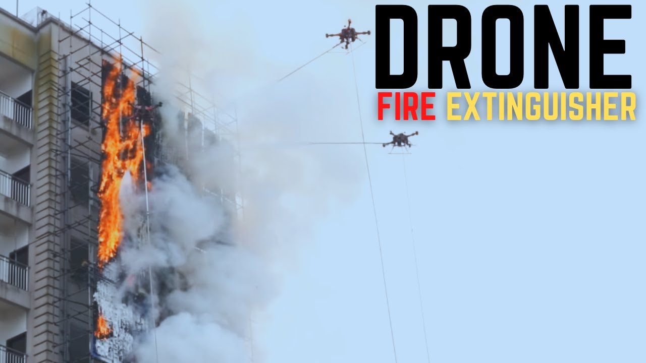 The First Fire Drill for High-Rise Fire Fighting Drones Was Held in Dazu, Chongqing