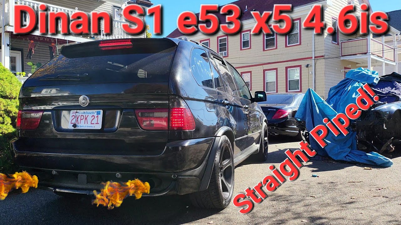 Dinan e53 x5 4.6is Прямоточный выхлоп / Удаление катализатора 4k #bmw #прямоточныйвыхлоп #v8